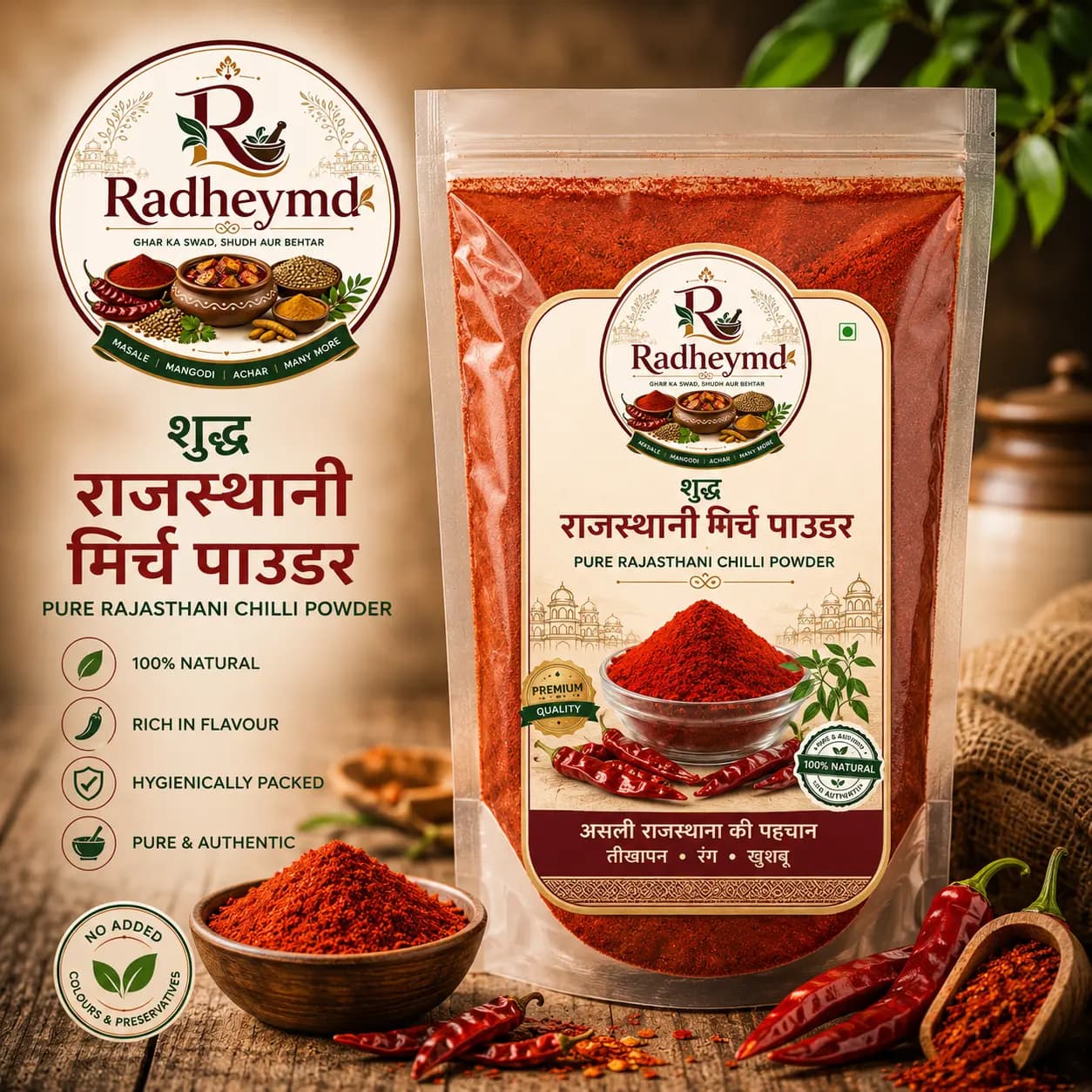 Red Chilli Powder (Mirchi Powder) – 250g
