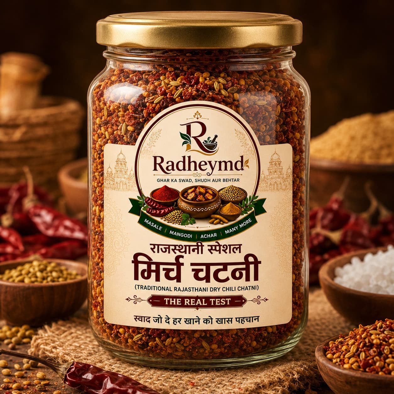 Radhey Premium Dry Red Chili Chutney